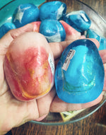 Natural Vegan Crystal Soap Blue and Pink Set