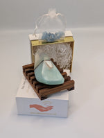 Large Vegan Aquamarine Mermaid Crystal Healing Soap with a FREE Aquamarine Bracelet