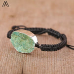 Amazonite macrame bracelet + FREE Tumbled Stone