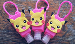30ml  Pokémon Plastic Bottles with hooks( red, pink)For Gel Sanitizer&Travel