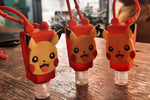30ml  Pokémon Plastic Bottles with hooks( red, pink)For Gel Sanitizer&Travel
