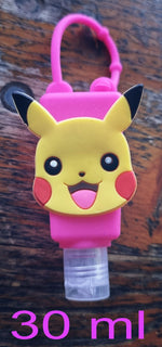 30ml  Pokémon Plastic Bottles with hooks( red, pink)For Gel Sanitizer&Travel