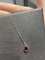 Red Agate Crystal Pendant +  Silver Necklace 925 (variant green aventurine) - Strength & Harmony